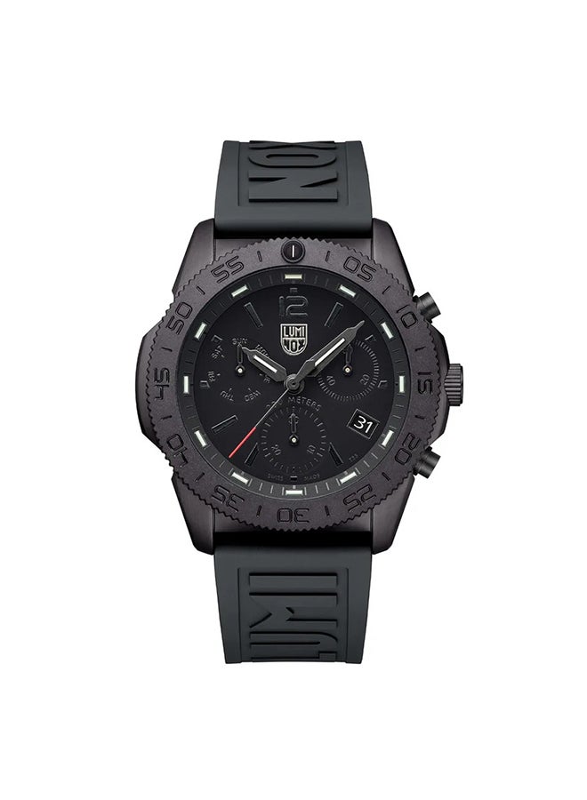 Luminox Men's Chronograph Round Shape Rubber Wrist Watch XS.3141.BO - 44 Mm  - Image 1