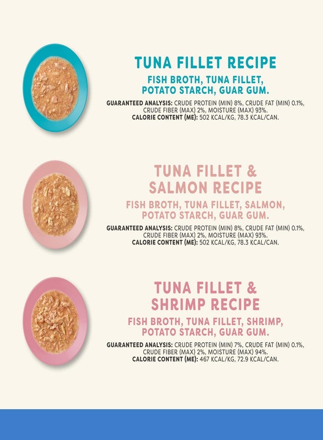 آبلاوس طعام القطط الرطب الطبيعي من أبلاوز في مرق اللحم، مكونات محدودة وطبيعية، غني بالبروتين بدون إضافات صناعية، تشكيلة من الأسماك في مرق اللحم (12 علبة × 5.5 أونصة) - Image 2