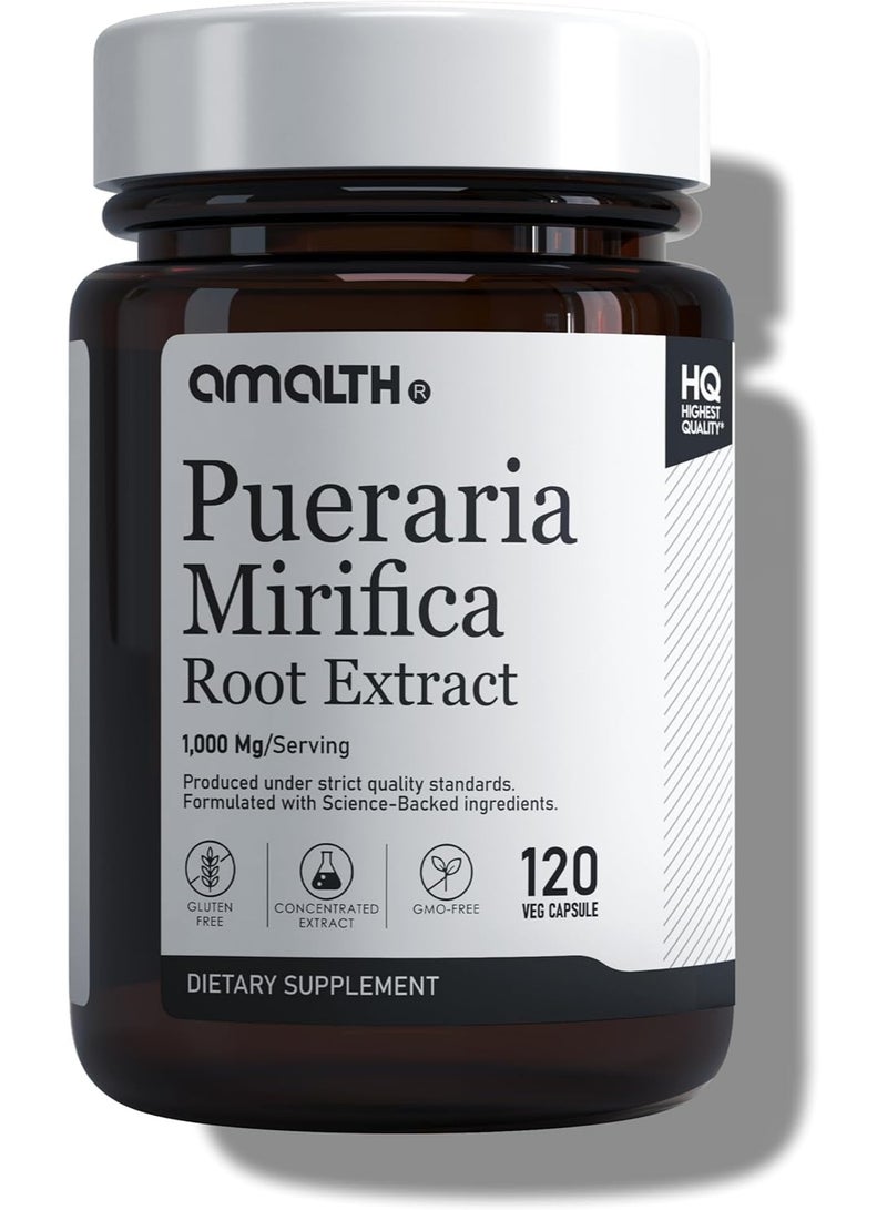 AMALTH Pueraria Mirifica Extract 1000mg Strength- 120 Veg Capsules120 - Image 1