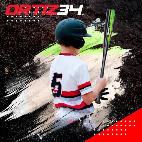 Ortiz34 Homerun Kids Tee Ball Set- David Ortiz 3-in-1 Aluminum Baseball Bat, Baseball, & Youth Baseball Glove Bundle (Made for Youth/Kids) (Volt) - Image 4
