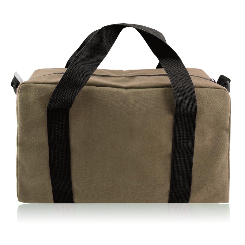 Baizoy Small Tool BagClose Top Wide Mouth Tool Organizer BagLarge Capacity Tool Bags for MenCanvas Tool Storage Bag for Storage Handbag for ScrewdriversWrenchPliers Hand Tools Khaki 12 Inch - Image 2