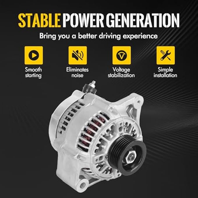 KUSATEC AND0188 New Alternator Fit for Dodge Dakota Durango Ram 2500 3500 4000 Van 1999 2000/ Ram 1500 1999 2000 2001 3.9L 5.2L 5.9L 8.0L, 117Amp 12V CW 7-Groove Pulley OE# 11577N 40052024 56027912AB - Image 3