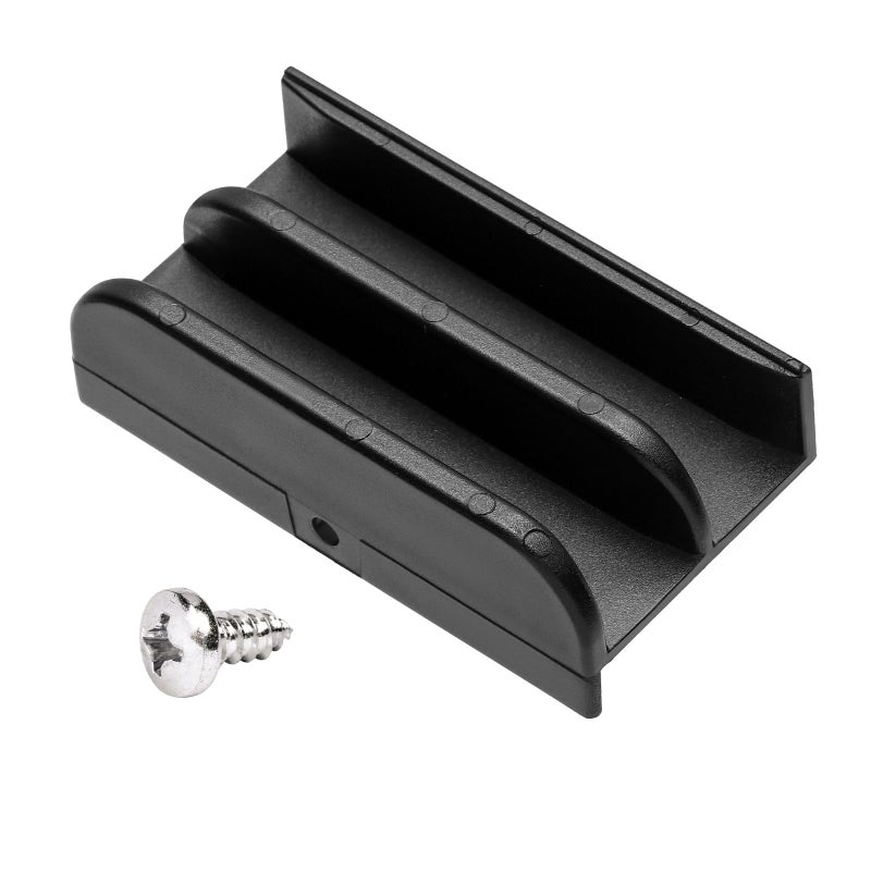 VYH M6219 Sliding Shower Door Bottom Track (Black) Suitable for Top-Hung Sliding Shower Doors Shower Door Track, 1/2-inch Slot, Suitable for 7/16-inch Thick Glass Shower Doors Plastic Track M6219 (1 pack) - Image 1