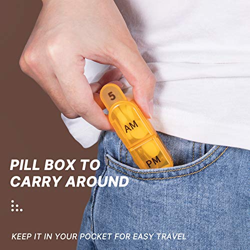 Daviky Monthly Pill Organizer 2 Times a Day - 30 Day Pill Box AM PM, BPA Free One Month Medicine Organizer Twice Daily, 31-Day Case to Hold Vitamins, Supplements & Medication - Image 3