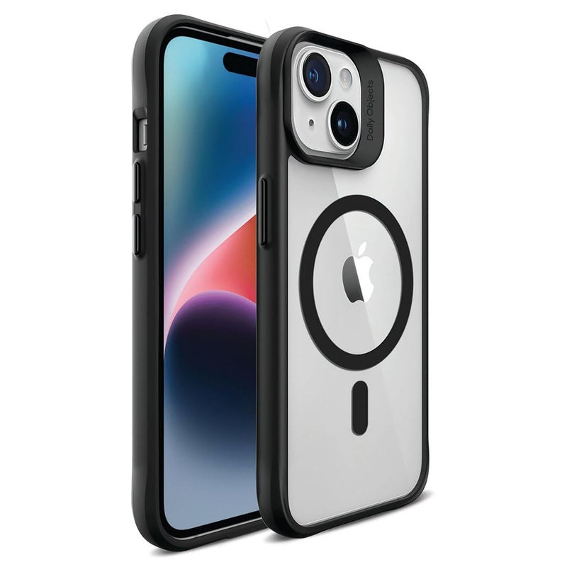 Daily Objects غطاء بولي كربونات لجهاز آيفون 15 متوافق مع شحن ماج-سيف اللاسلكي، غطاء خلفي شفاف رفيع مضاد للصدمات - Image 1