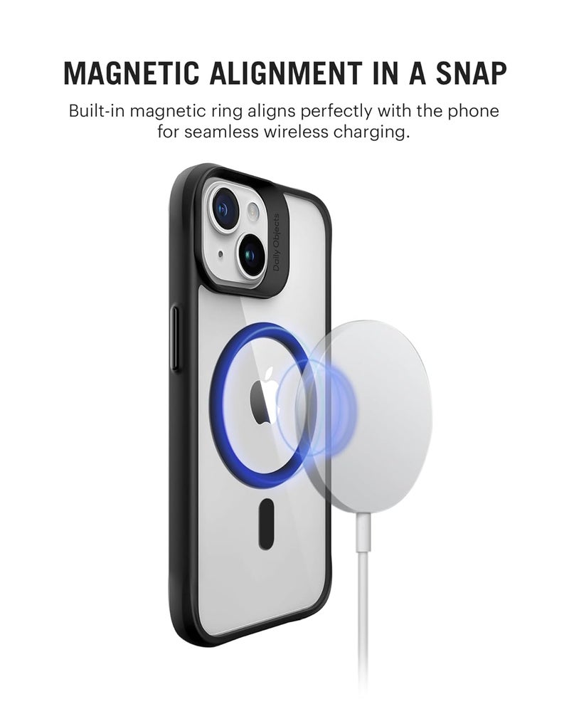 Daily Objects غطاء بولي كربونات لجهاز آيفون 15 متوافق مع شحن ماج-سيف اللاسلكي، غطاء خلفي شفاف رفيع مضاد للصدمات - Image 2