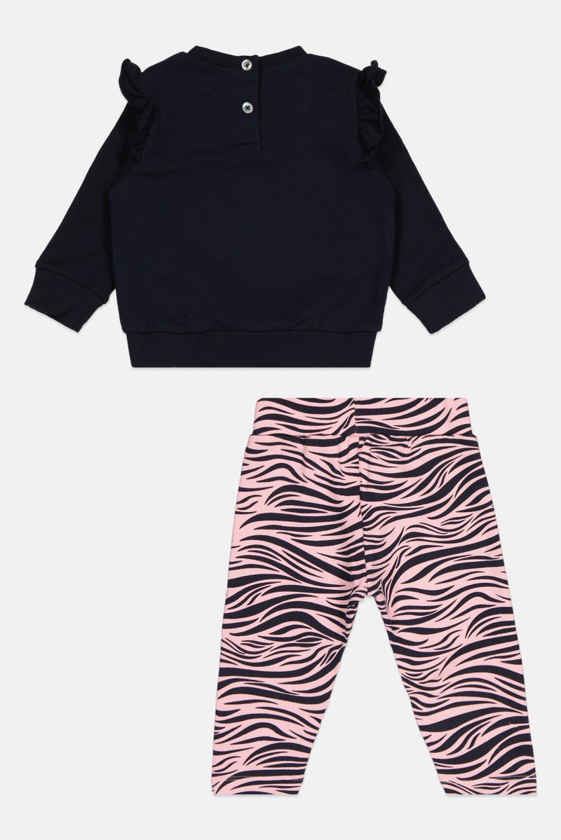 guru G99 By Guru Toddlers Girl 2 Pieces Graphic Print Top With Bottom Set, Multicolor - Image 3