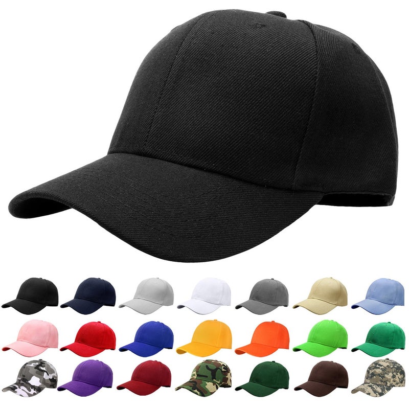 Falari Baseball Cap Adjustable Size for Running Workouts and Outdoor Activities All Seasons (1pc Black) - Image 1