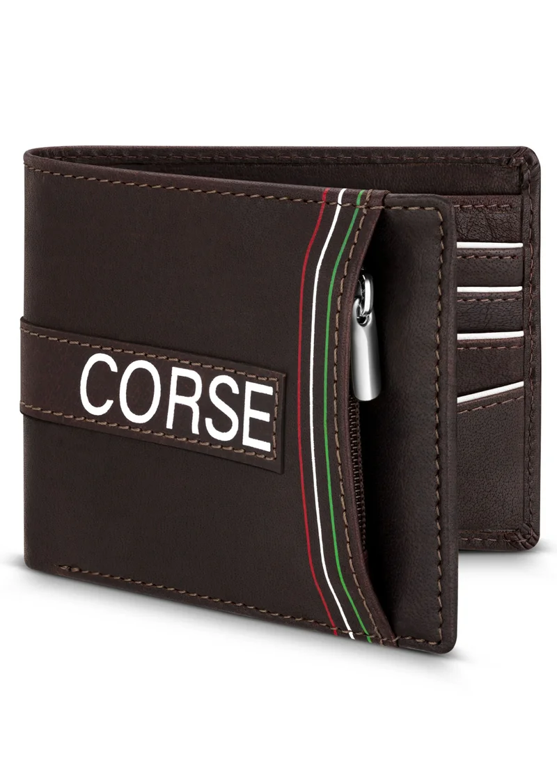 دوكاتي كورس Stile Brown Genuine Leather Wallet For Men
