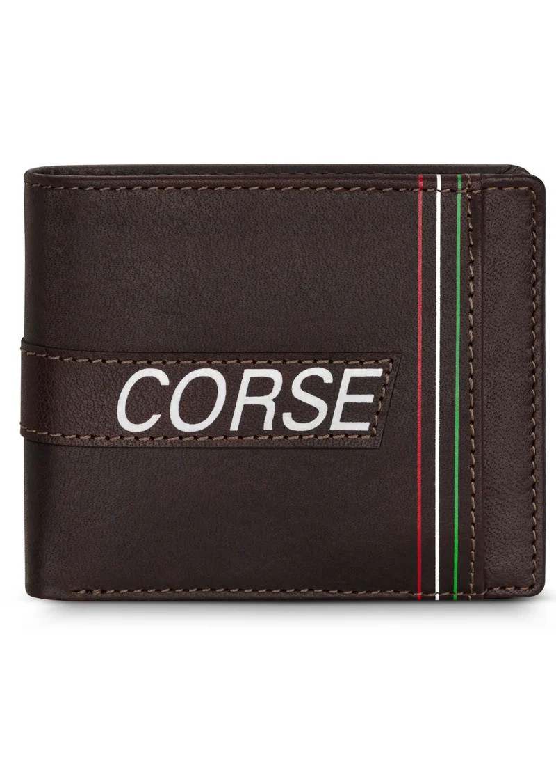 Ducati Corse Stile Brown Genuine Leather Wallet For Men