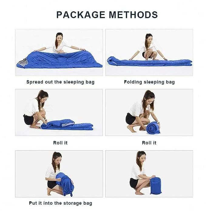 RMYKX Camping Sleeping Bag for Adults, Portable Sleeping Bag with Carry Bag, Compact Outdoor Sleep Sack for Hiking, Trekking, Travel & Backpacking (Multicolor) - Image 4