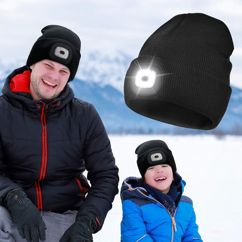 Etsfmoa Store Unisex Beanie with The Light,Gifts for Kids Boys and Girls Children USB Rechargeable Headlamp The Cap - Image 5