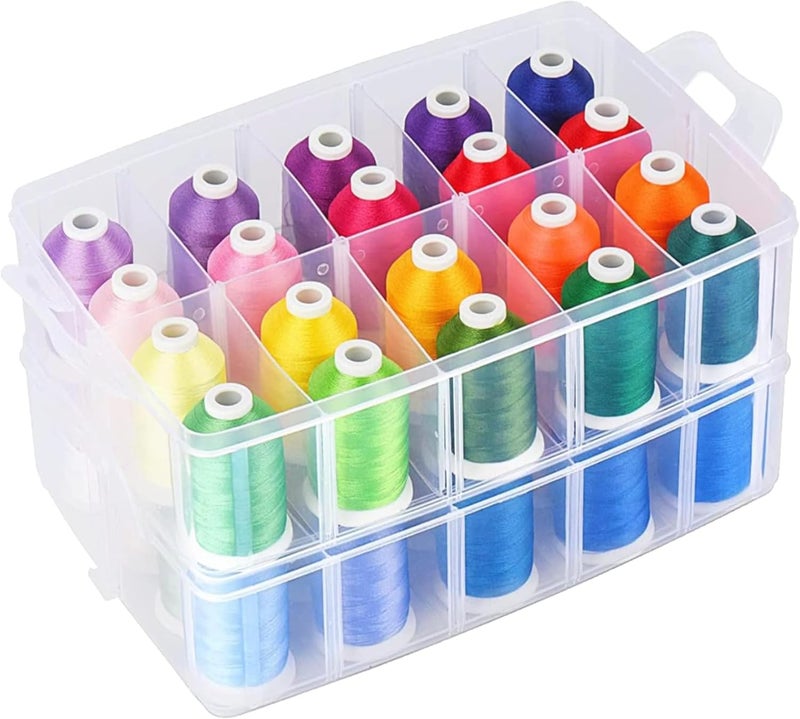simthread (40C With Storage Box) - Polyester Embroidery Machine Thread 40 Colours (40C with Storage Box) - Image 1