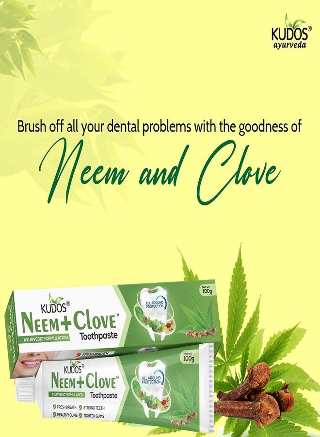 KUDOS AYURVEDA Neem Clove Toothpaste, 100 g - Pack of 4 - Image 4