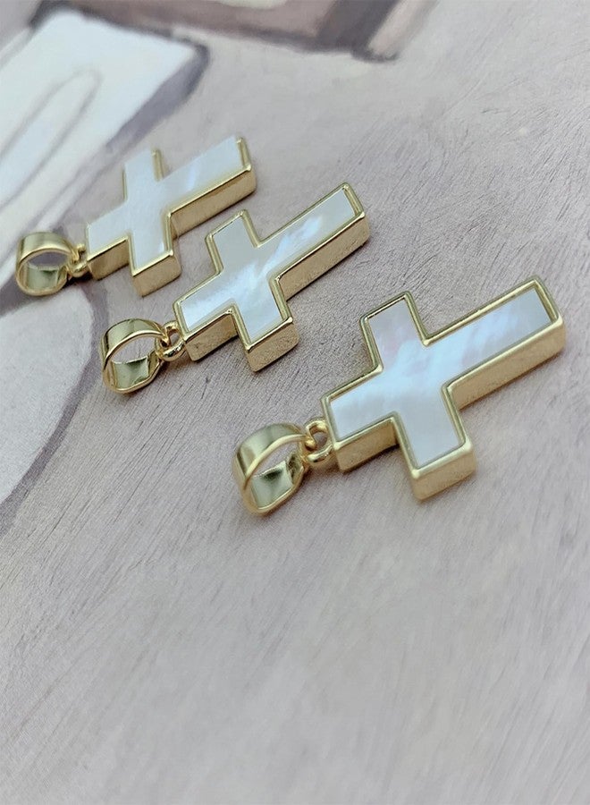 Your Always Charm Pearl Cross Necklace for Women Dainty Charm Necklace Freshwater Baroque Pearl Necklaces Baptism Gifts for Chunky Big Cross Pearl Pendant Jewelry Christian Gifts for Women - Image 5