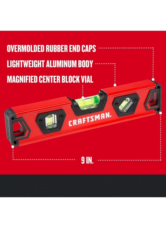 CRAFTSMAN - CRAFTSMAN Torpedo Level, 9 Inch, With Shock Absorbing End Caps (CMHT82390) - Image 1