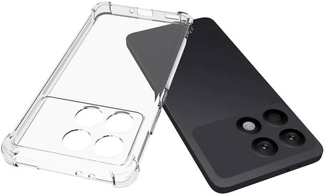Beauenty Case For Xiaomi Poco F6 Pro, Shock-Resistant Flexible Tpu Rubber Soft Silicone Anti Drop Phone Cover Clear - Image 2
