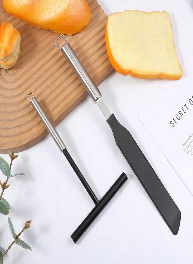 SHENLIU 2PCS Crepe Spreader and Spatula Kit, 8inch T-Shaped Batter Spreader 13.4 Inch Crepe Maker Spatula Turner Stainless Steel Pancake Tool for Any Size Pan - Image 5