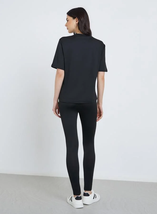 تايك تو Take Two Slogan Print T-Shirt and Leggings Co-Ords