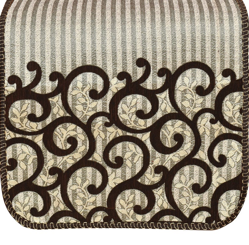 Jayvaam Sawna Homes Chenille Sofa Cover Set 5 Seater For Living Room-3 Seater&2 Seater Sofa Slip Covers For Home-Premium Furniture Protector Panels For Sofa Couch Office,10 Piece,Light Brown - Image 3