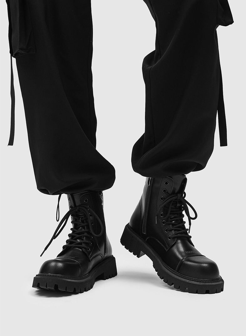Warrior New Youth Fashion Thick Sole High Top Boots - Image 3