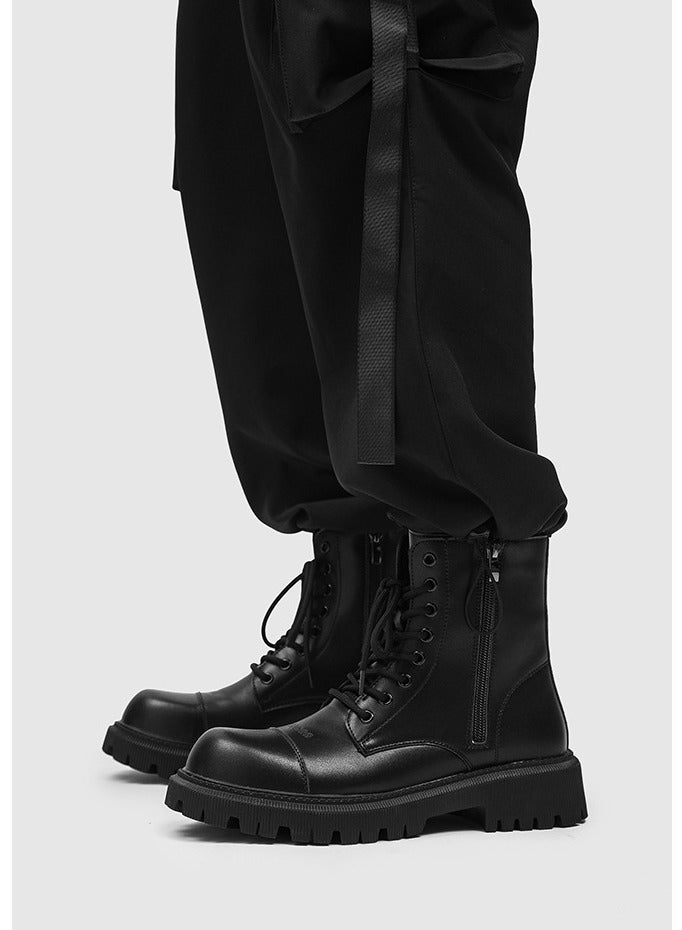 Warrior New Youth Fashion Thick Sole High Top Boots - Image 4