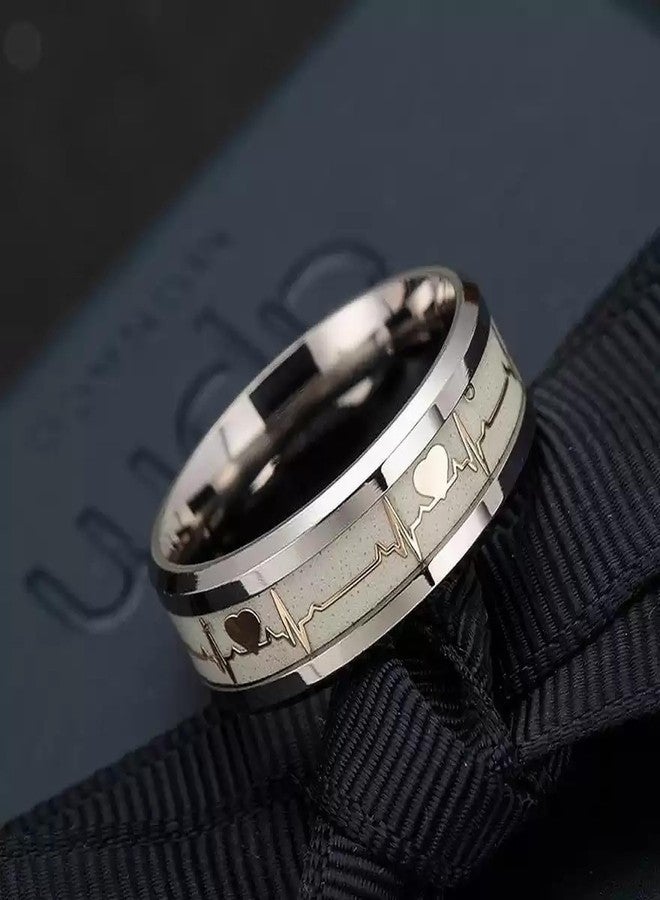 IGA COLLECTION Valentine Stylish Fashionable Latest Combo ECG & Black Temperature Ring W2 (18) - Image 4