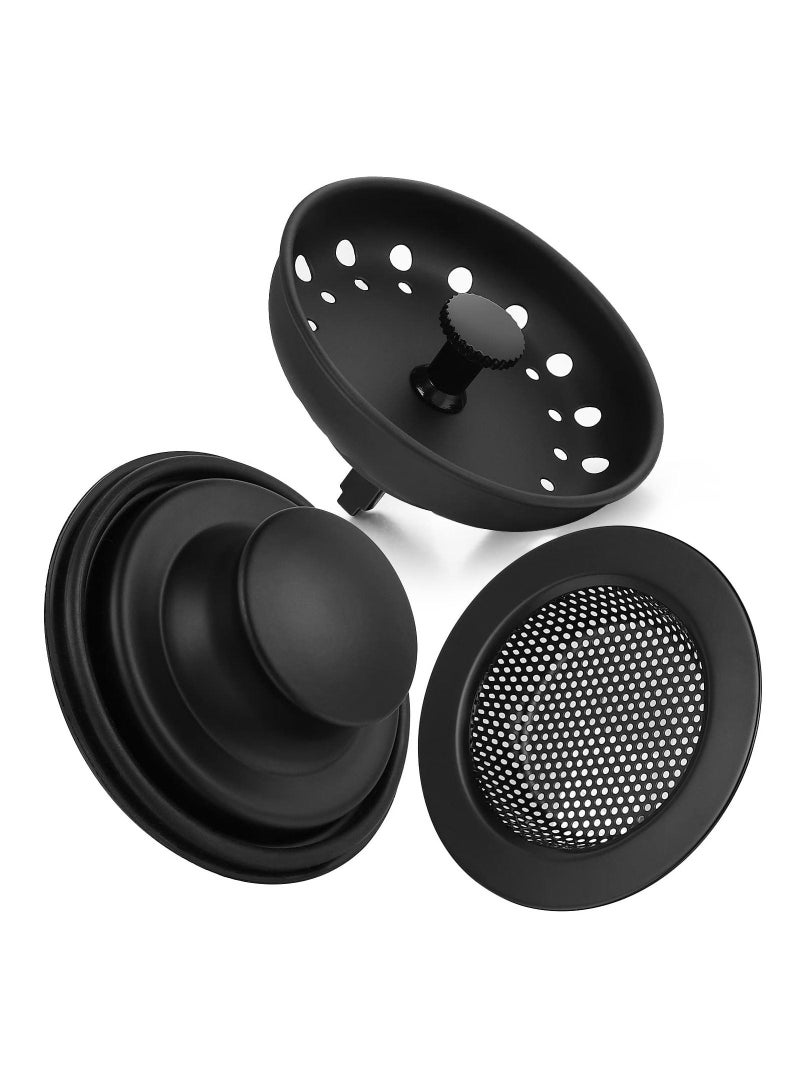 NIBEMINENT 3 Pack of Kitchen Sink Stopper Strainer Upgraded Basket Set Universal Anti Clogging Stainless Steel Drain Filter Sieve - Image 1