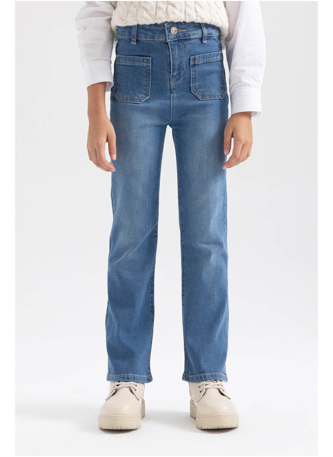 DeFacto - Girl Flare Fit Denim Trousers - Image 1