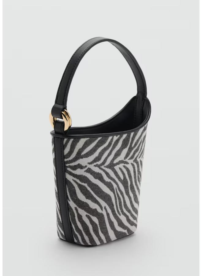 MANGO Casual Large Zebra-Print Bucket Bag  - Image 2