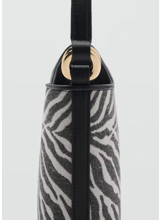 MANGO Casual Large Zebra-Print Bucket Bag  - Image 3