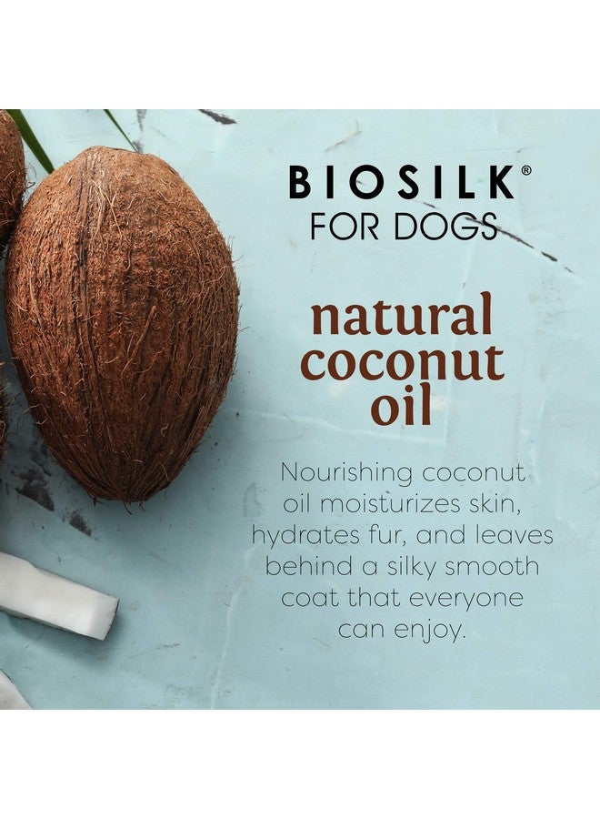 بيوسيلك شامبو سيلك ثيرابي للكلاب من بيوسيلك مع زيت جوز الهند الطبيعي | شامبو جوز الهند للكلاب، شامبو طبيعي خالٍ من الكبريتات والبارابين للكلاب، 12 أونصة سائلة، صنع في الولايات المتحدة الأمريكية، بيج - Image 2