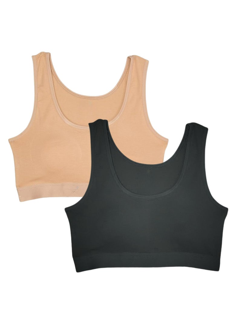 Karma Pack of 2 Comfort Padded Cotton Soft Bra for Women  - Image 1