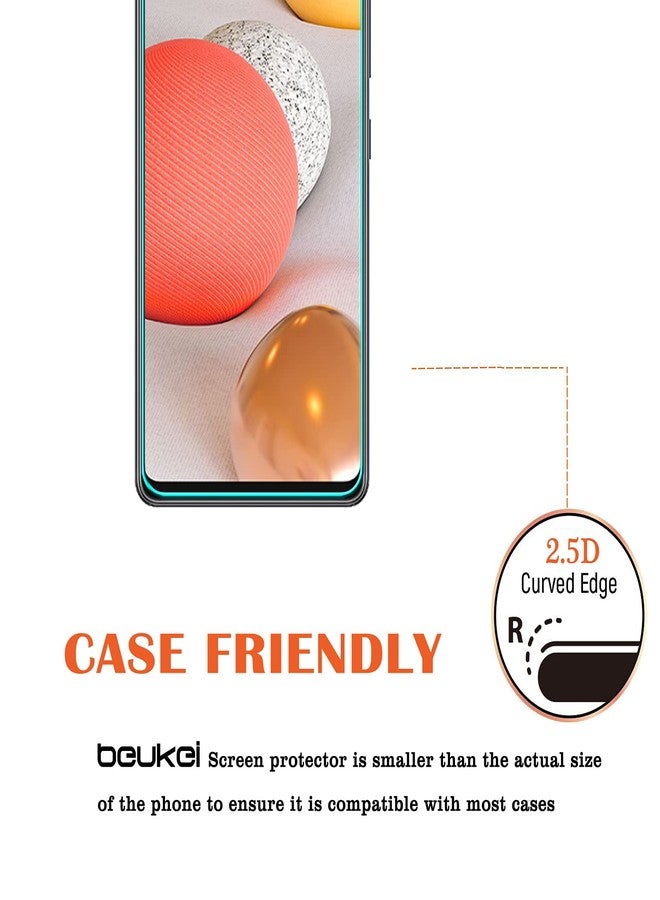 beukei (3 Pack) Compatible for Samsung Galaxy A42 5G Screen Protector Tempered Glass, Touch Sensitive,Case Friendly, 9H Hardness - Image 3