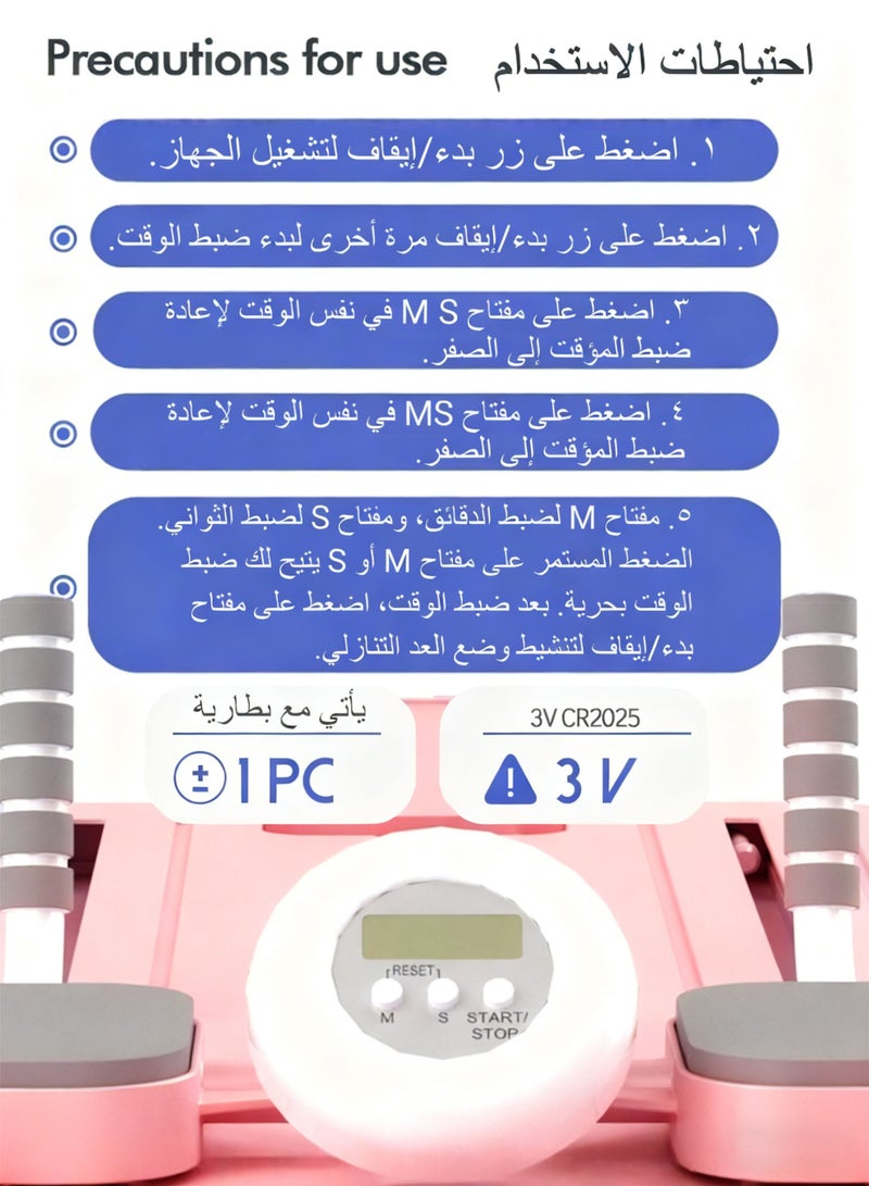 WAMIT Pilates Board - Pilates Reformer Set, Multi-Purpose Foldable Pilates Reformer Board for Home, 6 in 1 Pilates Sliding Board (Pink) - Image 4