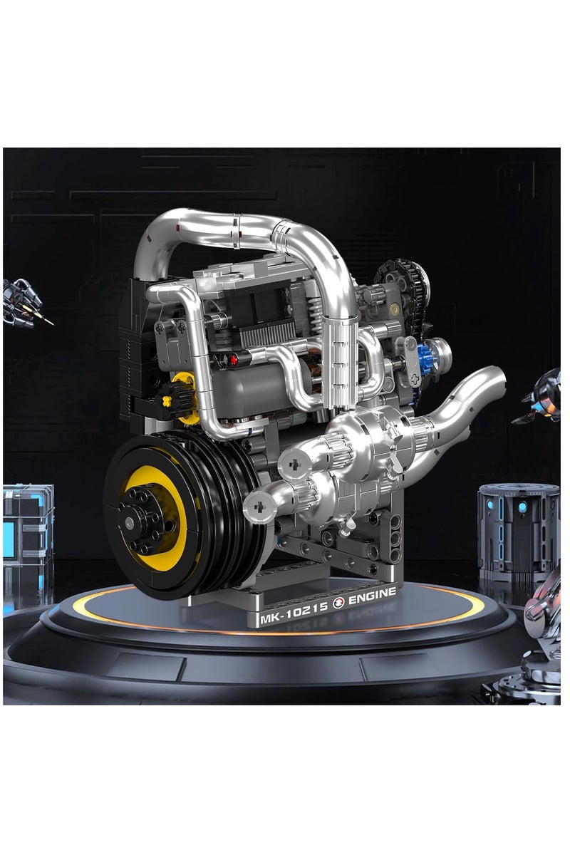 mould king 10215 Supercar Engine Building Kit,Realistic Mechanical Model with Moving, Detailed Gears STEM Educational Build - Image 3