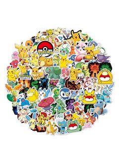 Generic 100-Piece PokeMon Pikachu Stickers Cartoon Vinyl Aesthetic Sticker Laptop Stickers for Skateboard Guitar Travel Case Graffiti Sticker Door Luggage Car Bike Bicycle for Kids Teens Girls Adults  - Image 1