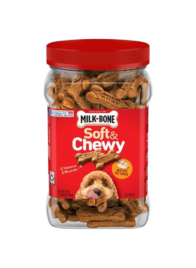 MILK-BONE عظام دجاج لينة ومطاطية للكلاب (25 أونصة) - Image 1