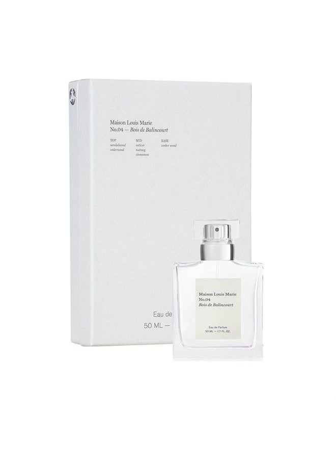 Maison Louis Marie - No.04 Bois de Balincourt Natural Eau de Parfum Spray | Luxury Clean Beauty + Non-Toxic Fragrance (1.7 fl oz | 50 ml) - Image 1
