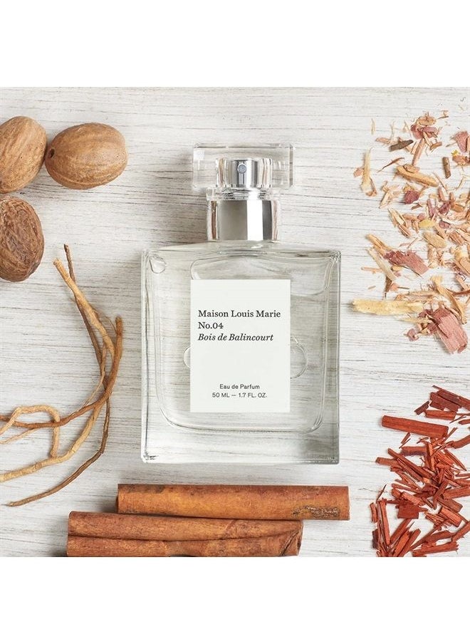 Maison Louis Marie - No.04 Bois de Balincourt Natural Eau de Parfum Spray | Luxury Clean Beauty + Non-Toxic Fragrance (1.7 fl oz | 50 ml) - Image 1