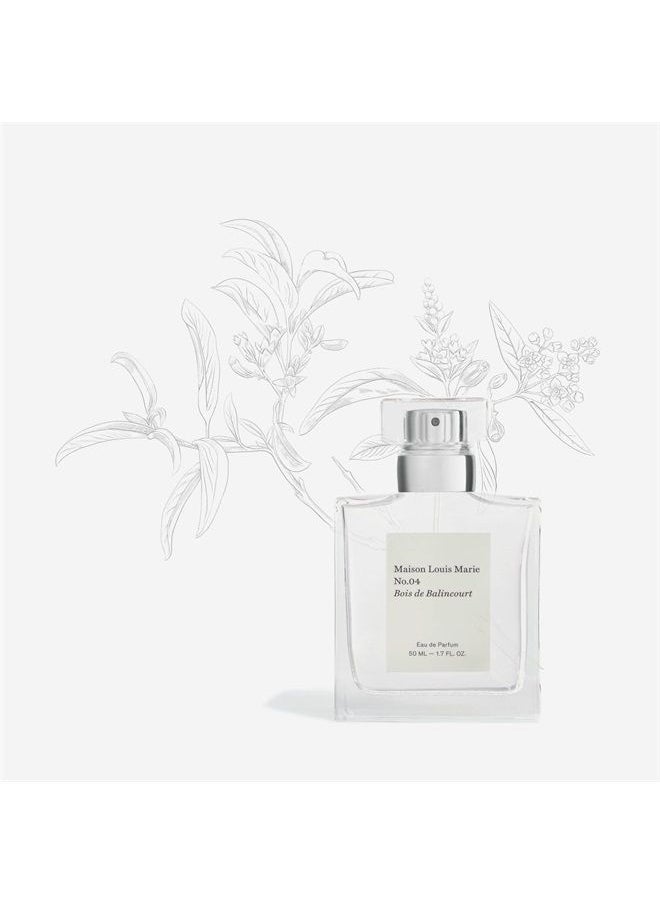 Maison Louis Marie - No.04 Bois de Balincourt Natural Eau de Parfum Spray | Luxury Clean Beauty + Non-Toxic Fragrance (1.7 fl oz | 50 ml) - Image 1