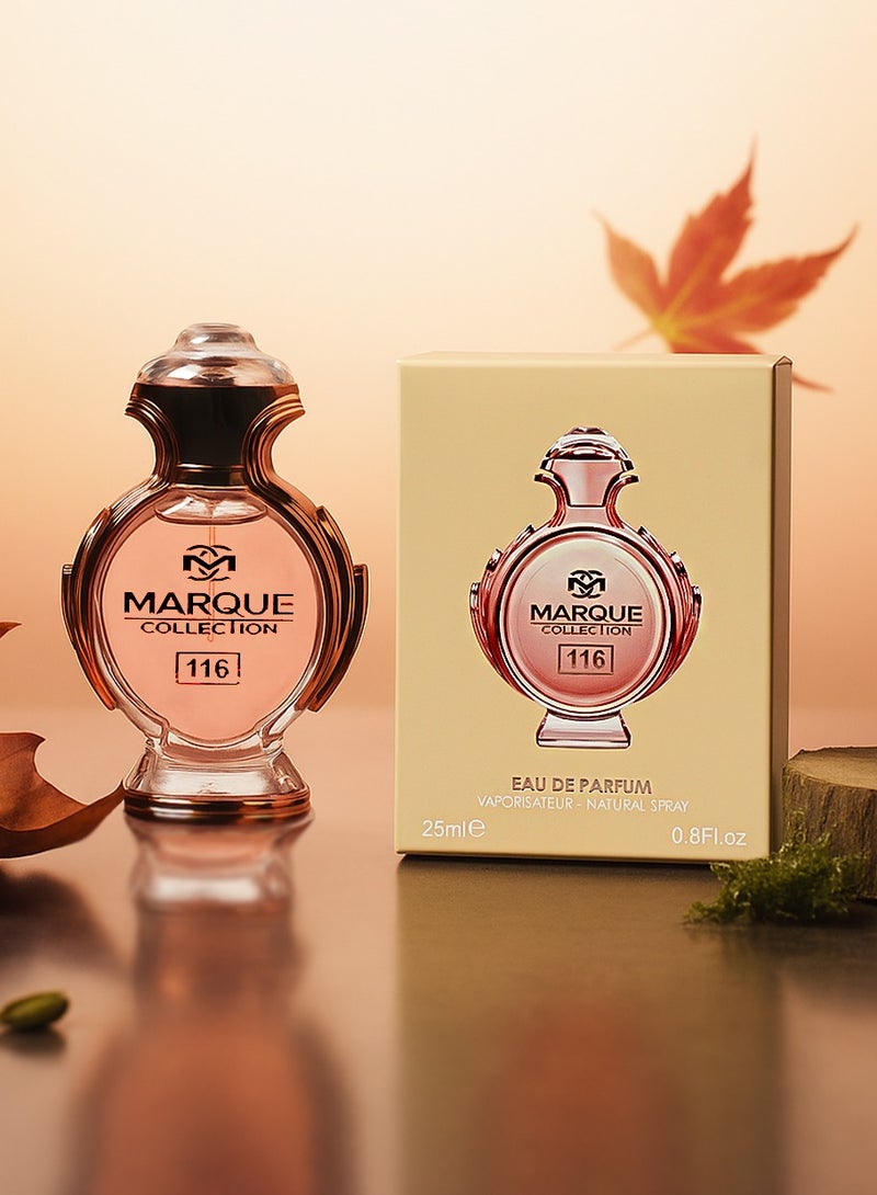 MARQUE COLLECTION Vanilla Perfume for Women | Marque Collection No. 116 | Long Lasting Perfume for Women with Salty, Floral & Amber Notes EDP 25ml - Image 1