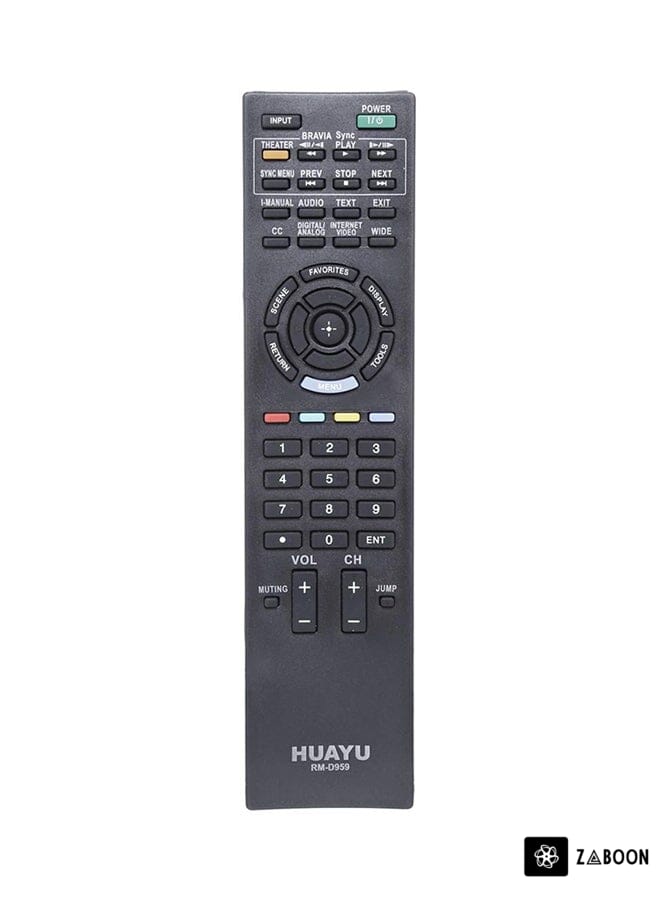Zaboon Remote Control For Sony LCD/LED TV Black