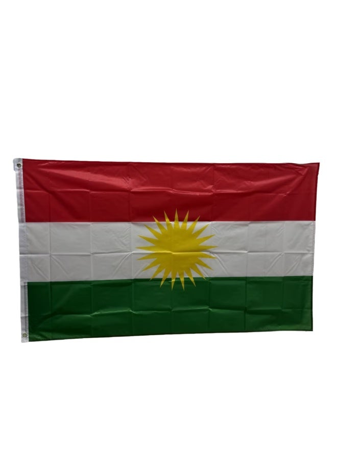 Stormflag Kurdish flags 90x150cm Kurd flag 3x5ft 100% polyester with brass grommets - Image 1