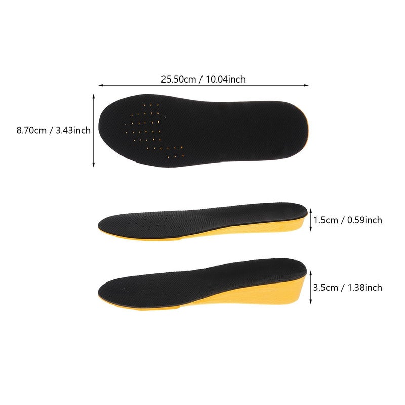 Height Increase Insoles 1.5cm Cushion Sweat Absorption Odor Resistant Unisex Shoe Pads - Image 3
