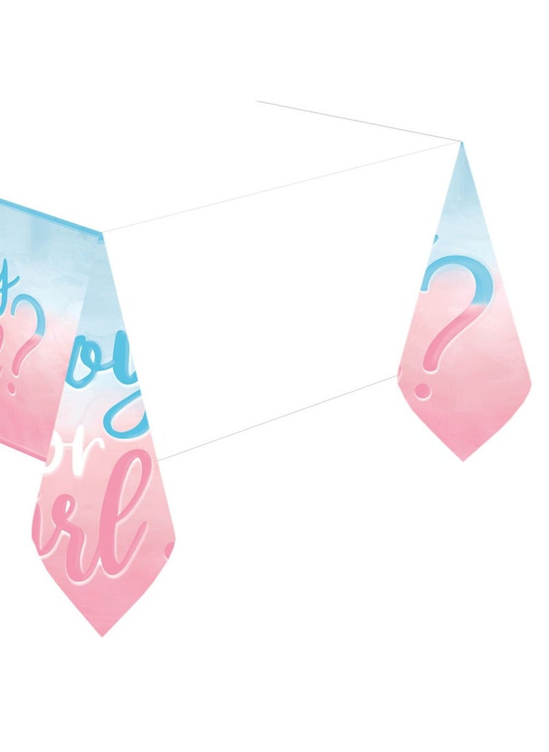 Riethmüller Boy or Girl Paper Tablecloth Pink Blue 180x120cm - Image 1