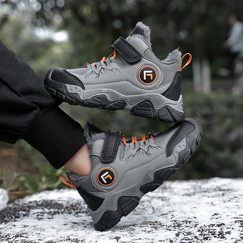 2024 Winter Children'S Large Cotton Shoes Wraped Top Shoes Boys Large Cotton Thickened Warm Non-Slip Lightweight Mountaineering Sports Cotton Shoes - Image 4