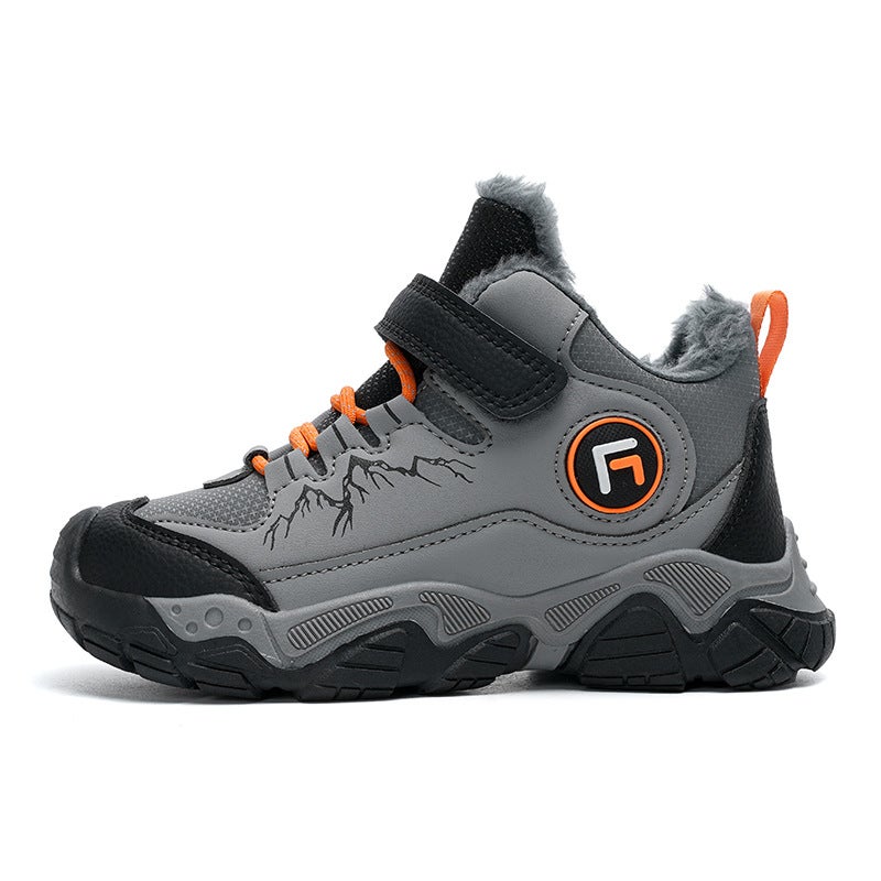 2024 Winter Children'S Large Cotton Shoes Wraped Top Shoes Boys Large Cotton Thickened Warm Non-Slip Lightweight Mountaineering Sports Cotton Shoes - Image 1