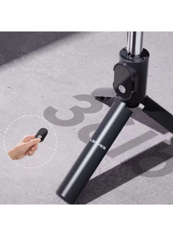 Lenyes LPH101 Tripod Selfie Stick with Integrated Ring Light - Bluetooth Remote Control - Image 3