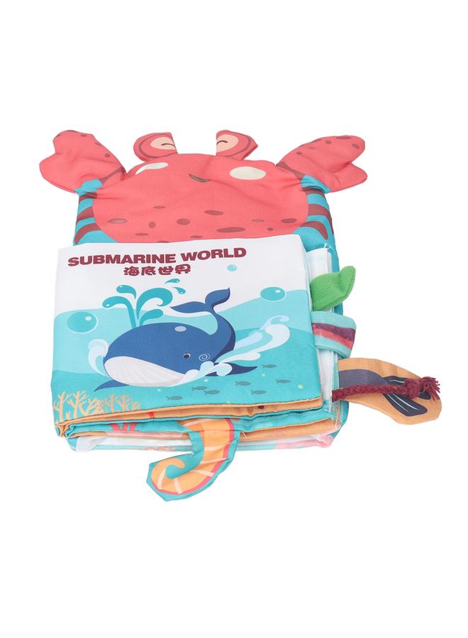 NIBEMINENT Baby Cloth Books Early Education Interactive Animal Sensory Stimulation Crinkle Soft Book for Babies Infants Toddlers Ocean  - Image 5